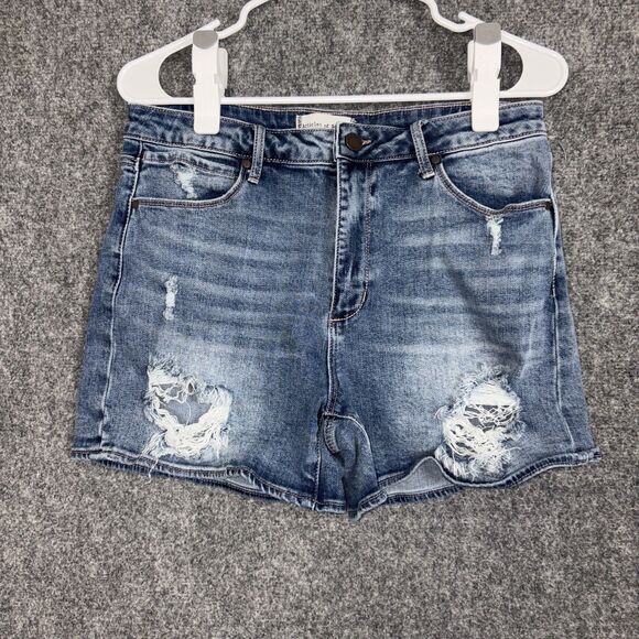 Articles of Society Shorts Womens Size 30 Blue Denim Distressed - Picture 1 of 11
